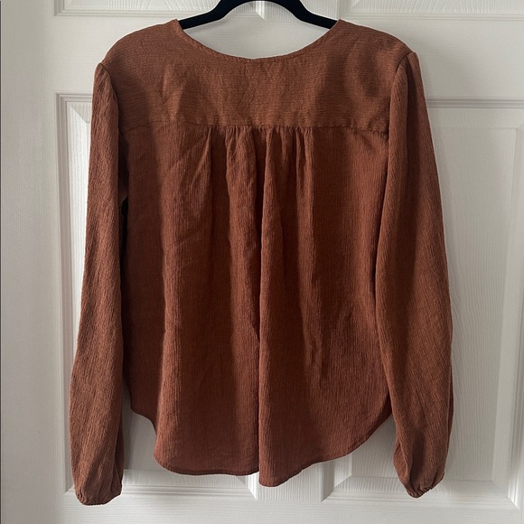 Free People Brown Blouse Size Small - Picture 2 of 7